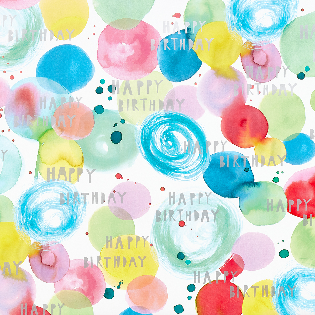 Wrap Happy Birthday Floral Multicolor, 10' x 27-1/2 | The Container Store