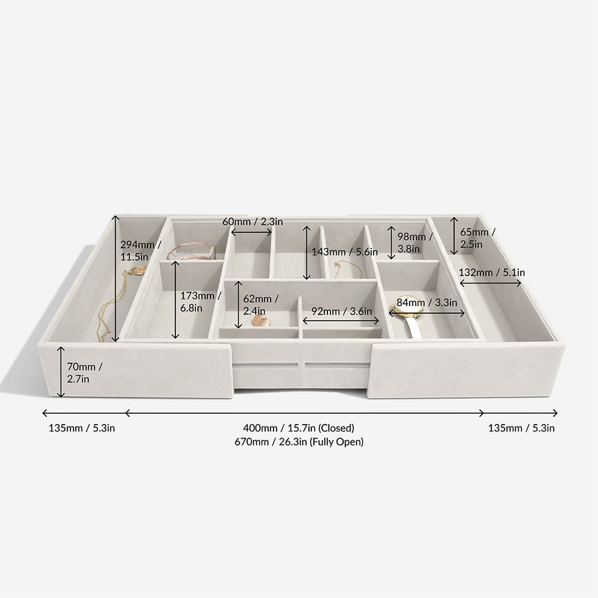 Stackers Large Expandable Jewelry Storage Tray