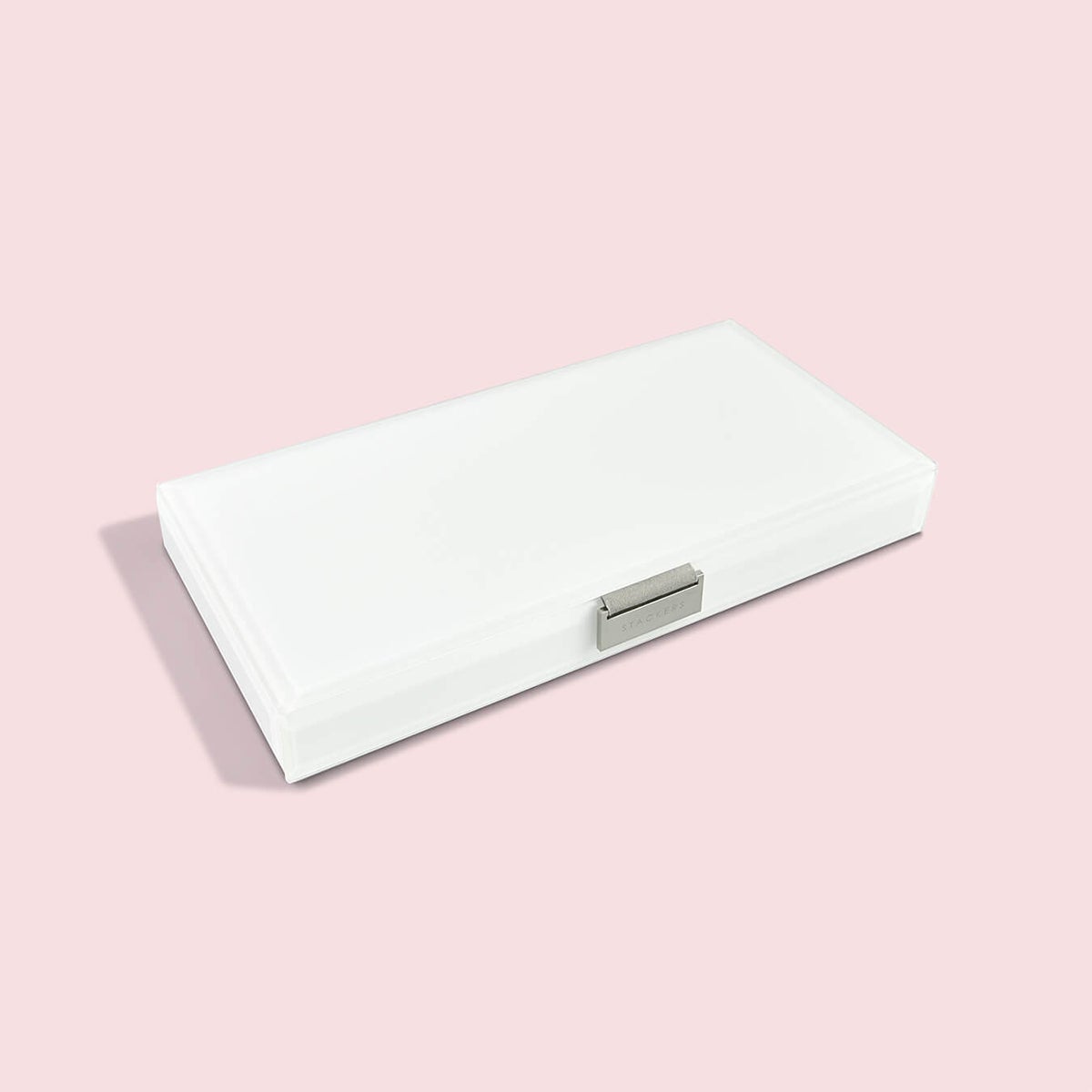 White Glass Stackers Jewelry Box