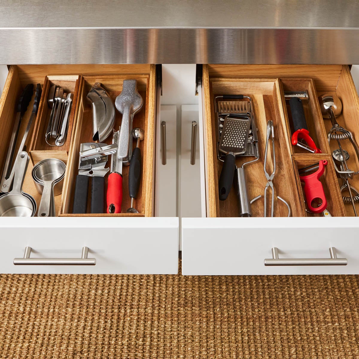 Stackable Acacia Drawer Organizers
