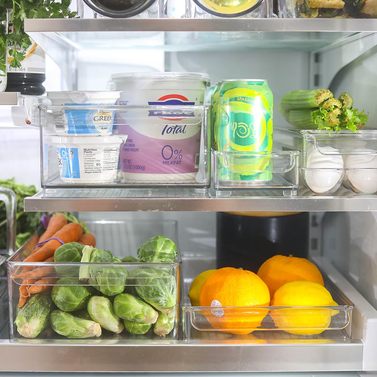 iDesign Linus Deep Fridge Bins The Container Store
