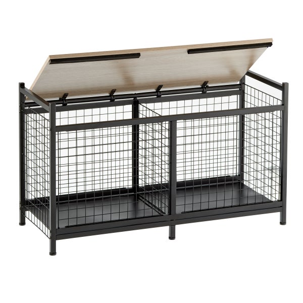 Black Heavy-Duty Storage Bench