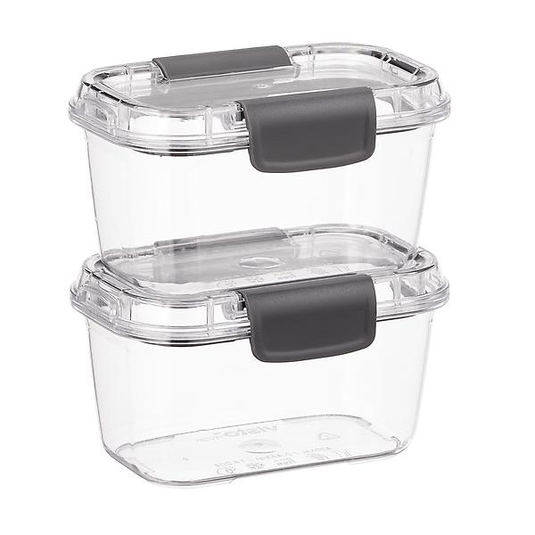Rubbermaid Premier Food Storage Container, 14 Cup, Grey. Pack of 3