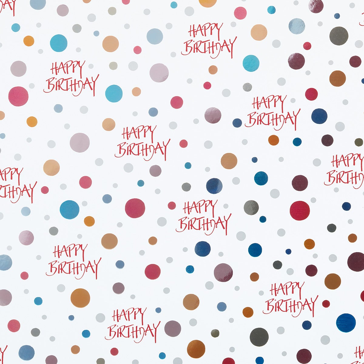 Happy Birthday Multi Dots Wrapping Paper