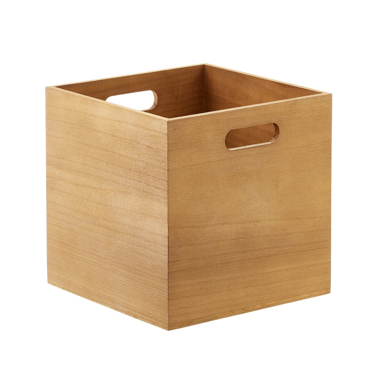 Wood cube storage box discount