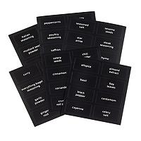 The Container Store Rectangle Spice Labels Black Pkg/56