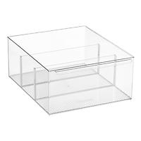 Everything Organizer XL Shelf Depth Pantry Bin w/ Dividers Clear