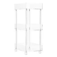 The Container Store Luxe Acrylic 3-Tier Rolling Cart