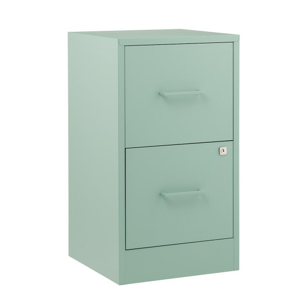 2-Drawer Navy Locking Filing Cabinet