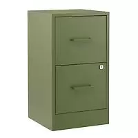 The Container Store 2-Drawer Locking Filing Cabinet Olive Green