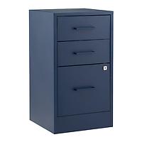 The Container Store 3-Drawer Locking Filing Cabinet Navy