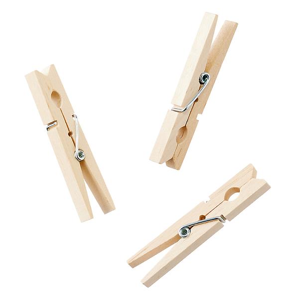 Wooden Clothespins Stock Photo - Download Image Now - Clothespin