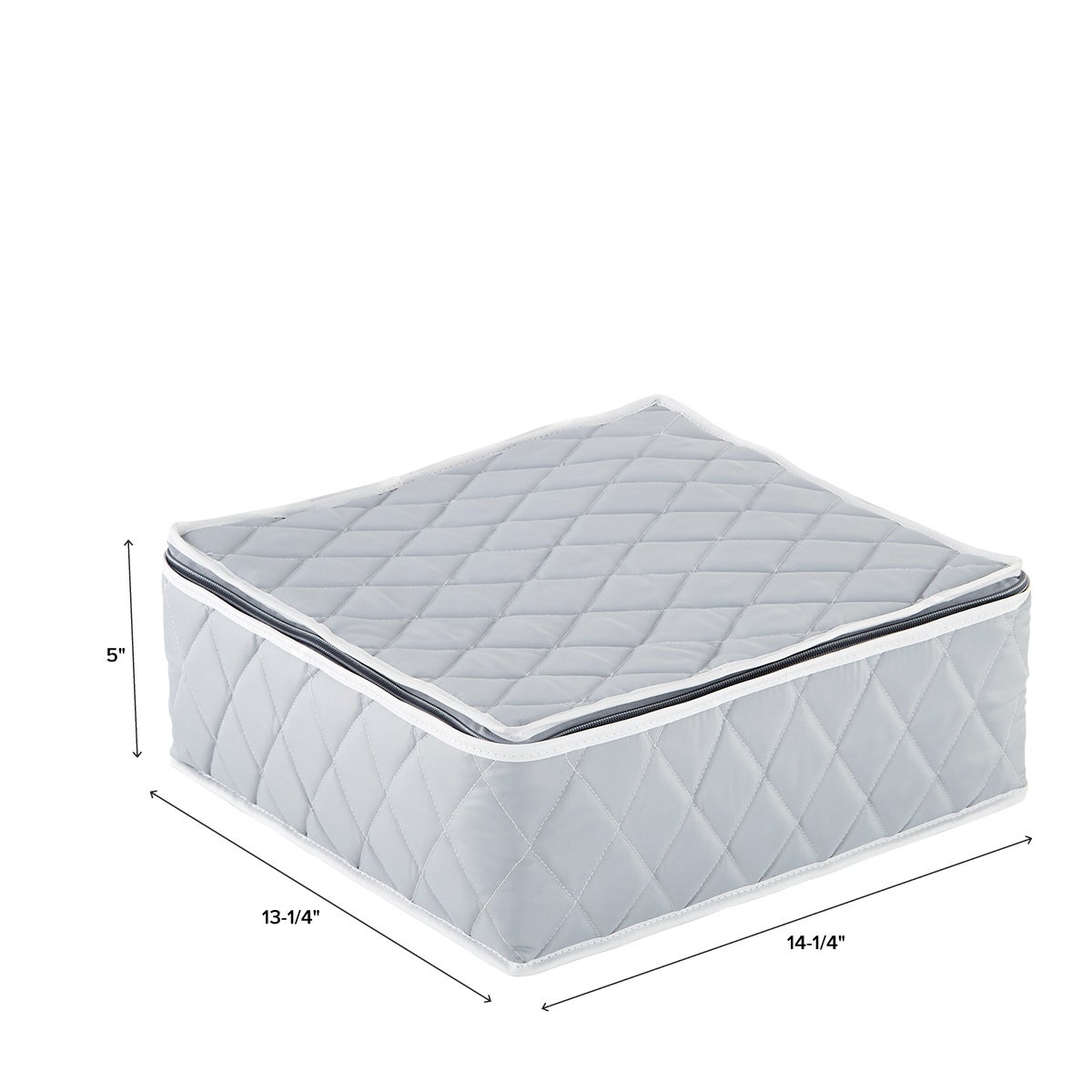 Grey Quilted Cup/Mug & China Storage Case | The Container Store