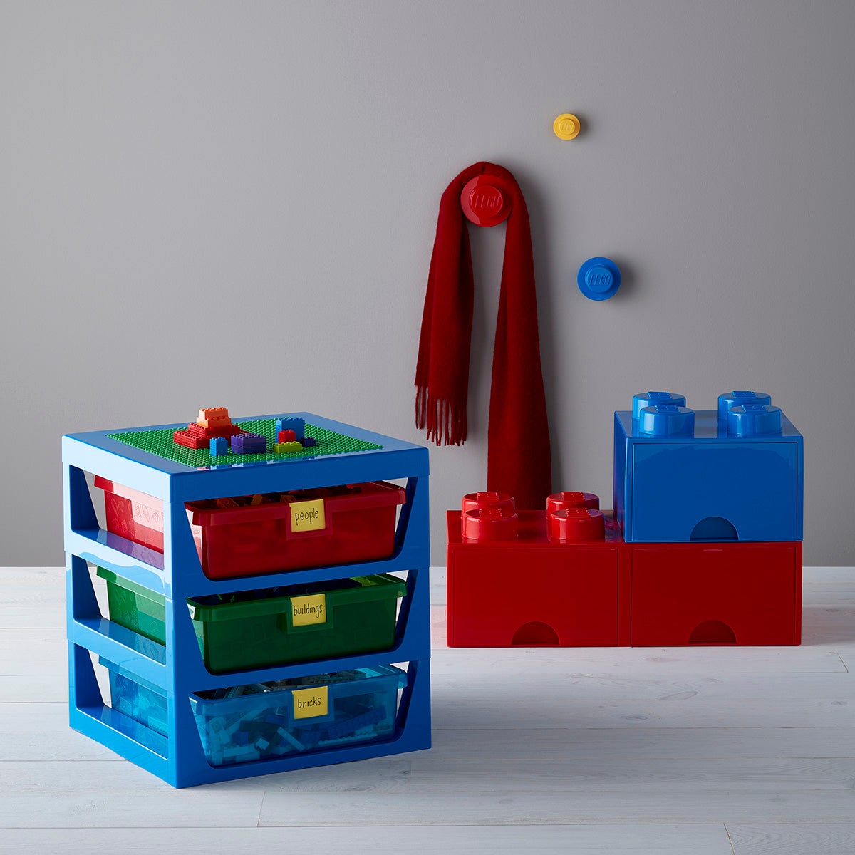 LEGO 3-Tier Drawer Organizer with Baseplate