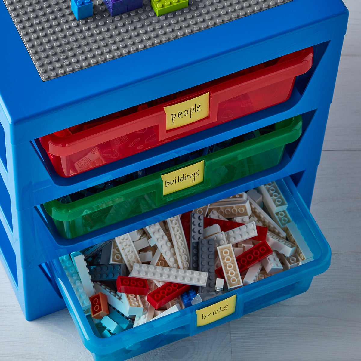LEGO 3-Tier Drawer Organizer with Baseplate