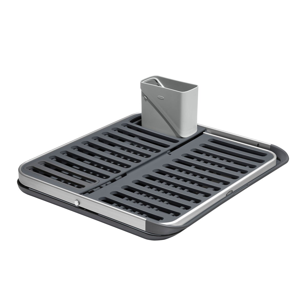OXO Aluminum Fold Flat Dish Rack The Container Store