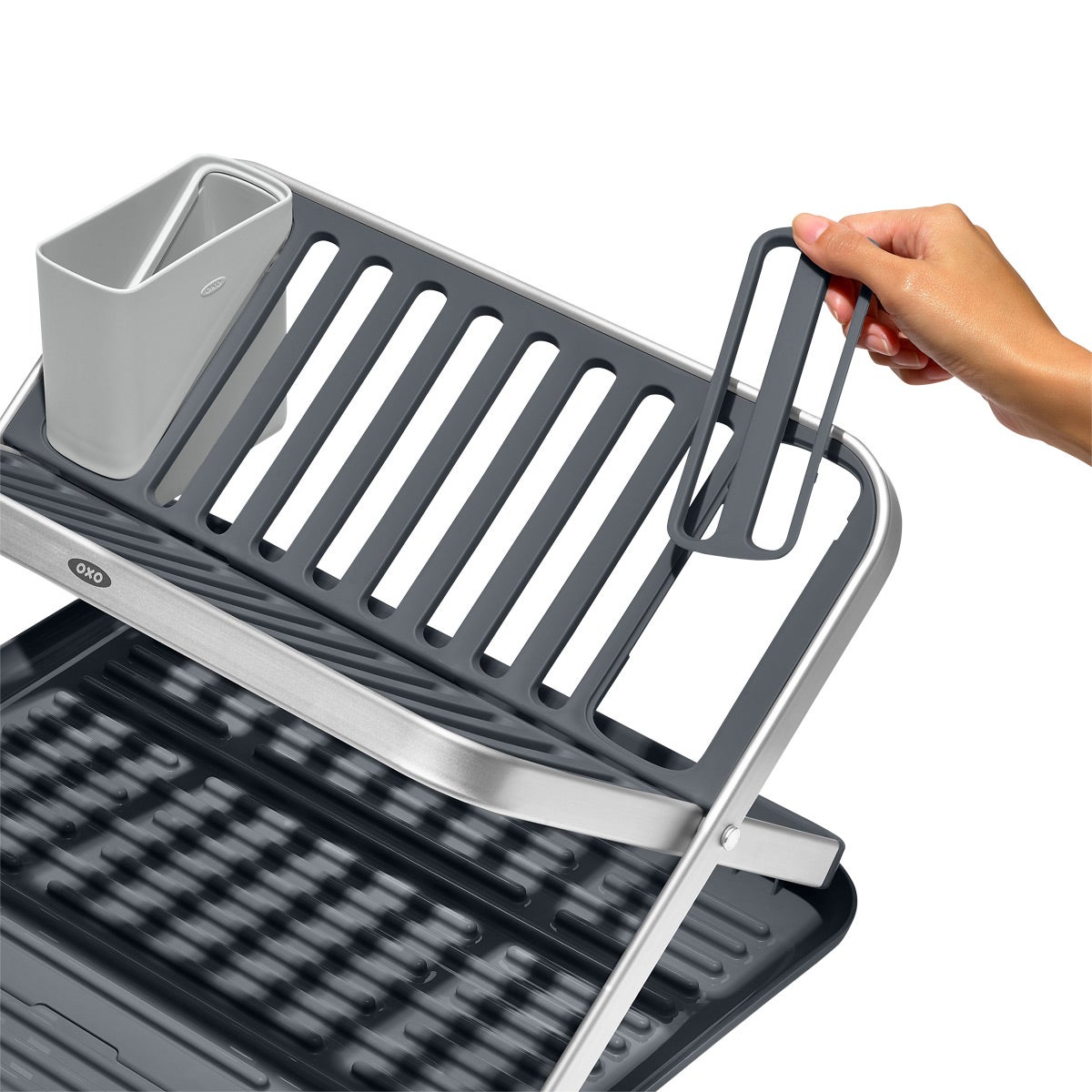 Aluminum Folding Dish Rack - Thumbnail 2