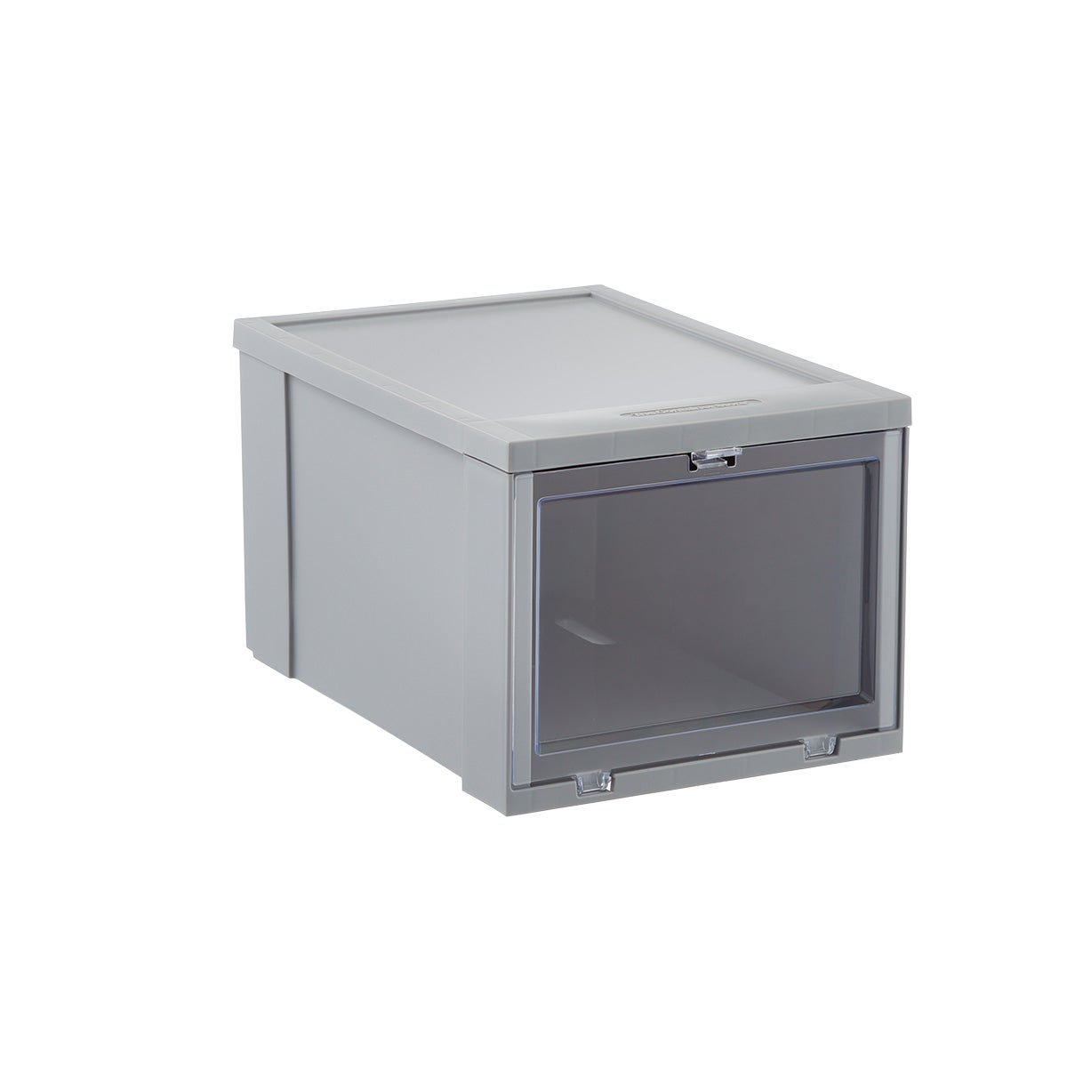 Grey Drop-Front Shoe Boxes