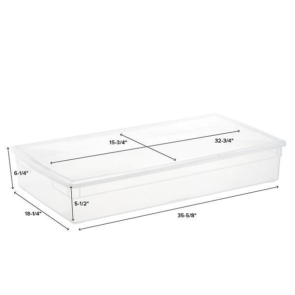12pcs Clear Storage Container with Hinged Lid 40x28mm Plastic
