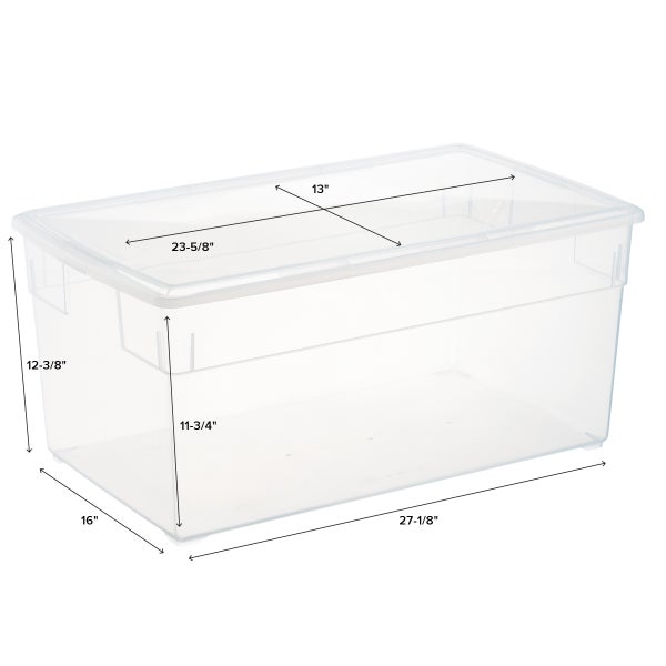 Food/Tote Boxes, 11qt, 12-3/8w x 5-3/8d x 14-3/8h, White, 6/Carton