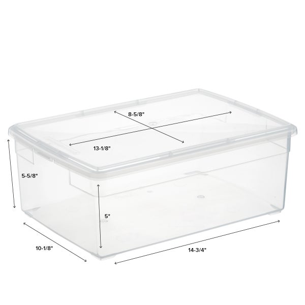 Food/Tote Boxes, 11qt, 12-3/8w x 5-3/8d x 14-3/8h, White, 6/Carton