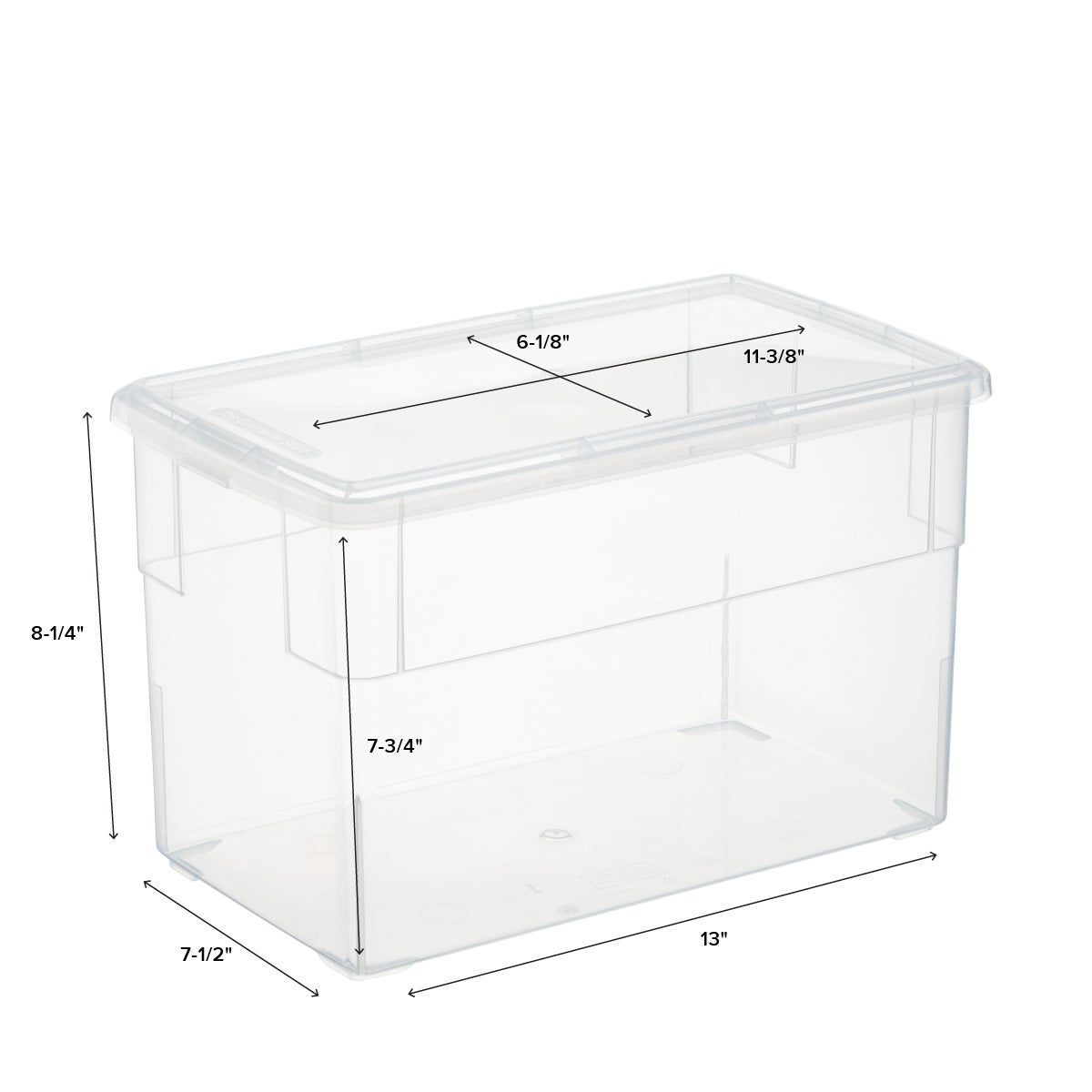 Small Our Tidy Box Tangerine, 7-1/2 x 13-1/4 x 4-3/4 H | The Container Store