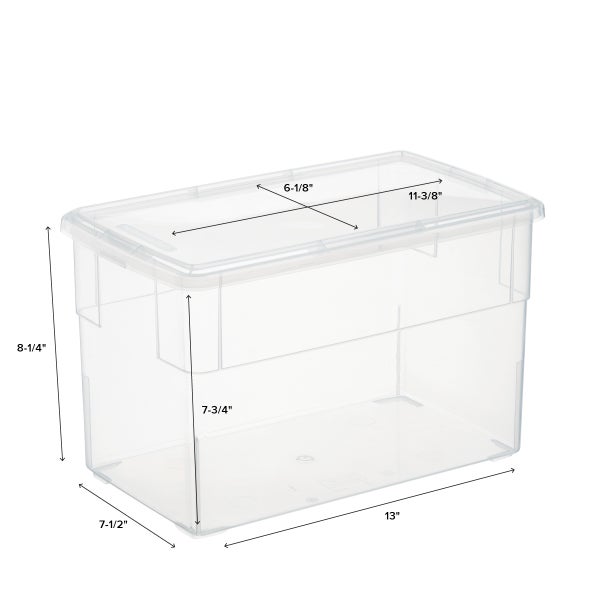 Food/Tote Boxes, 11qt, 12-3/8w x 5-3/8d x 14-3/8h, White, 6/Carton
