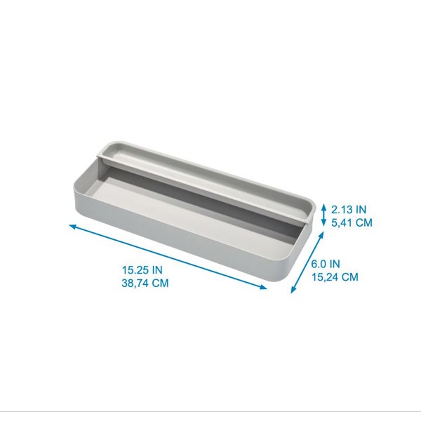 IDesign Gray Drawer Organizer with Tray