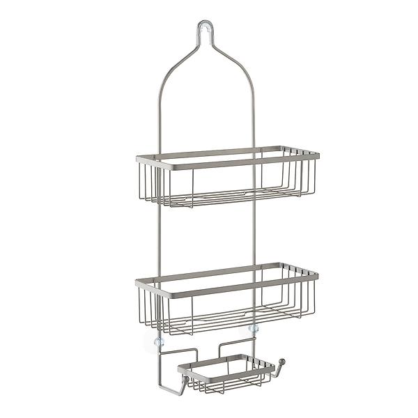 Home Basics Silver Steel 1-Shelf Hanging Shower Caddy 7.88-in x 2.7-in x  10.4-in in the Bathtub & Shower Caddies department at