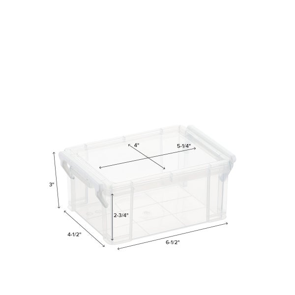 2 Gallon Clear EZ Stor® PP Plastic Container w/Handle