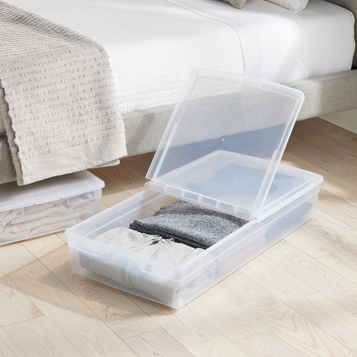 Comforter Storage Bag - 4 Set Storage Bags for Blankets and Quilts, Clear  Plastic Underbed Organization, Bedroom, Closet Storage Essentials, Space