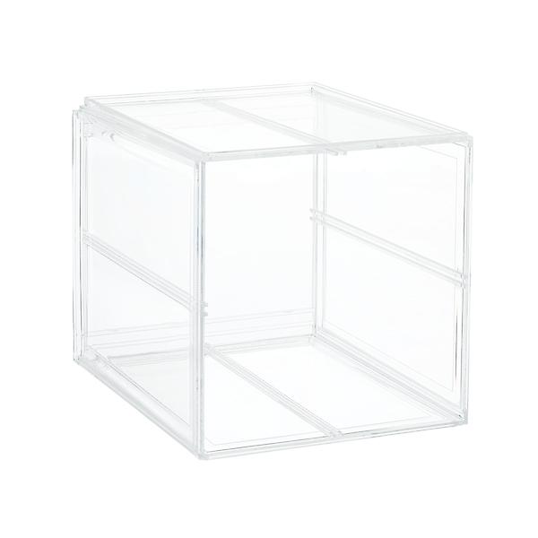 The Container Store 12-1/4 x 11 x 11 Divided Handbag Cube - Clear - Each