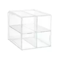 The Container Store Clearline Divided Handbag Cube Clear
