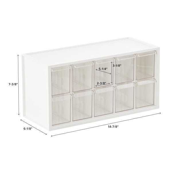 18-Drawer Small Parts Plastic Storage Cabinet Unit Organizer