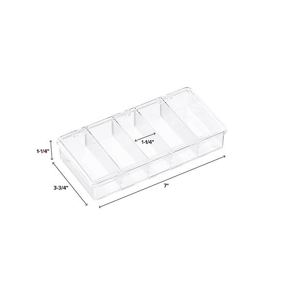 Plastic 5-Compartment Organizer Box
