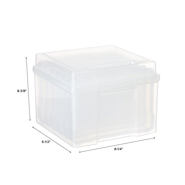 BUYISI 5X7 Transparent Storage Box Photo & Craft Organiser Including 6  Cases & L