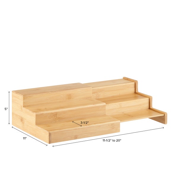 Large 3-Tier Bamboo Expanding Shelf