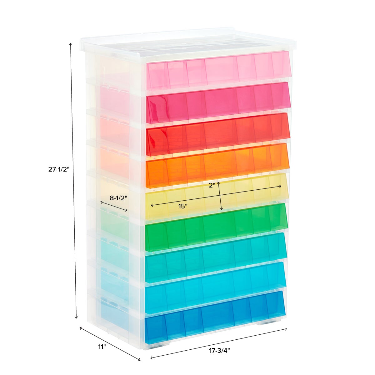 Rainbow 9Drawer Storage Unit The Container Store