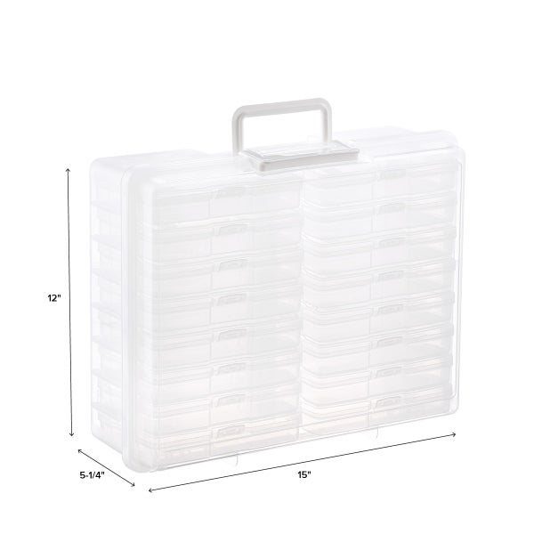 4 x 6 Photo Storage Box Clear Organizer Case Hold 1600 Pictures Keeper  Container