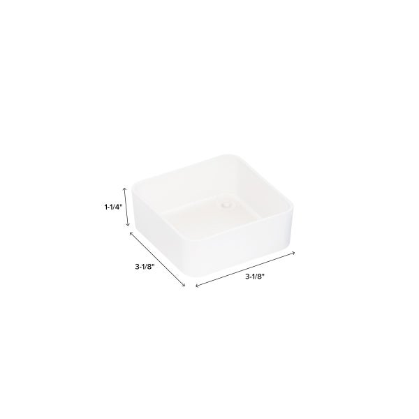 The Container Store 3-Drawer Shimo Small Stacking Organizer - Translucent - 7-5/8 x 10-3/8 x 10-3/8 H - Each