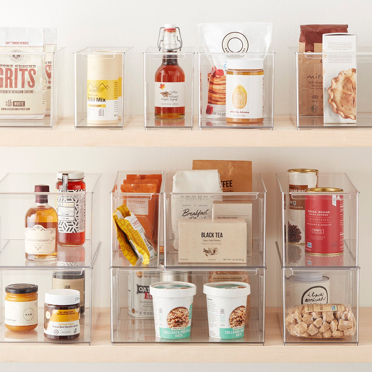 Cabinet-Depth Pantry Bins with Divider