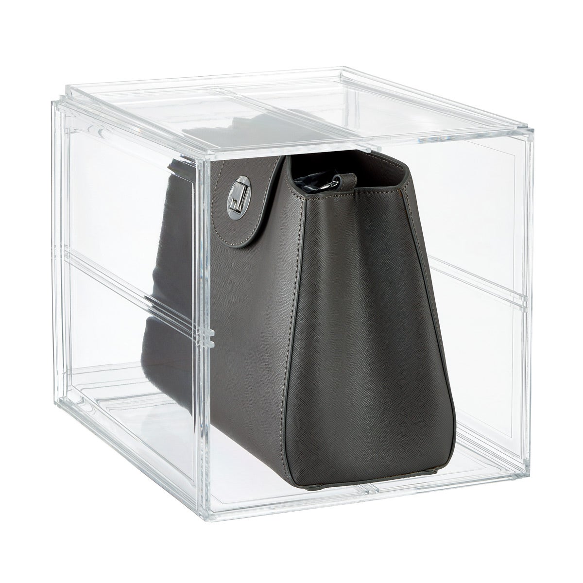 Clear Divided Handbag Cube The Container Store