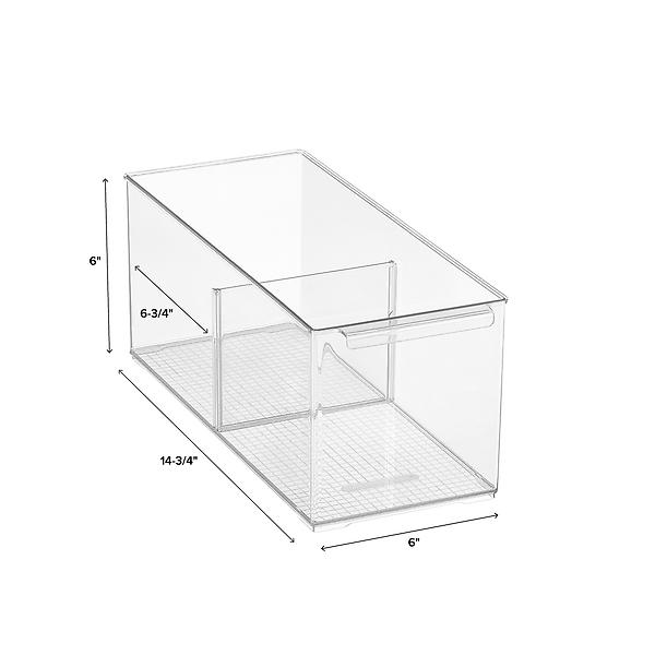 Shelf-Depth Pantry Bin with Divider Case of 6