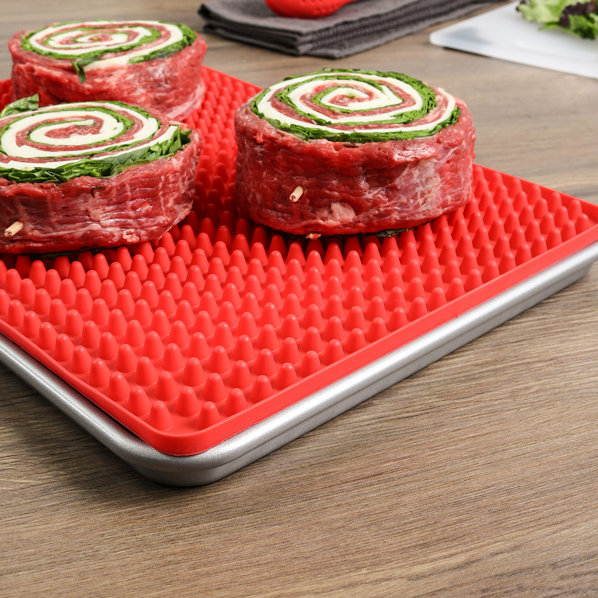 Cook's Essentials Silicone Countertop Mat and Drain Mat