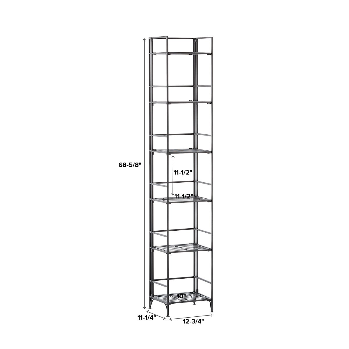 6-Shelf Iron Folding Tower | The Container Store