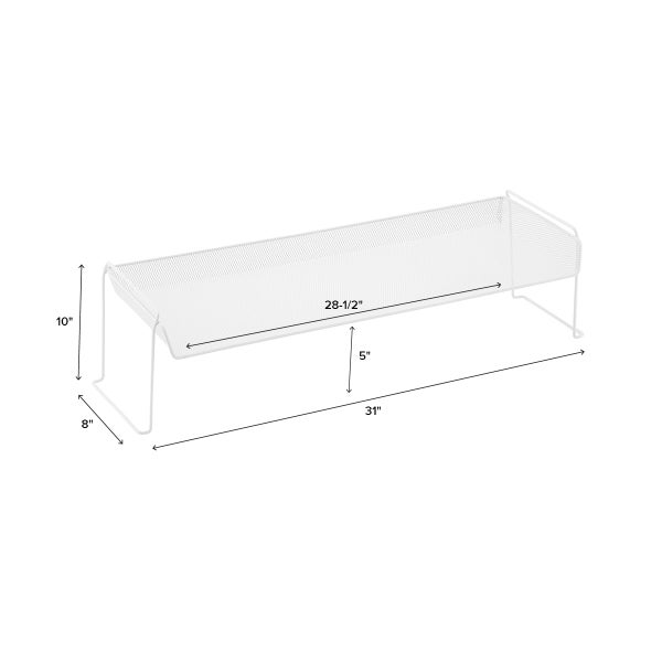 White Mesh Stackable Shoe Shelf