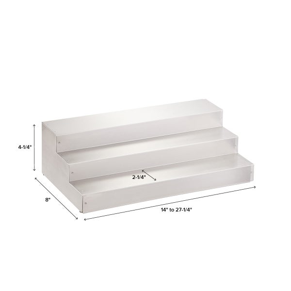 3-Tier Stainless Steel Expanding Spice Shelf