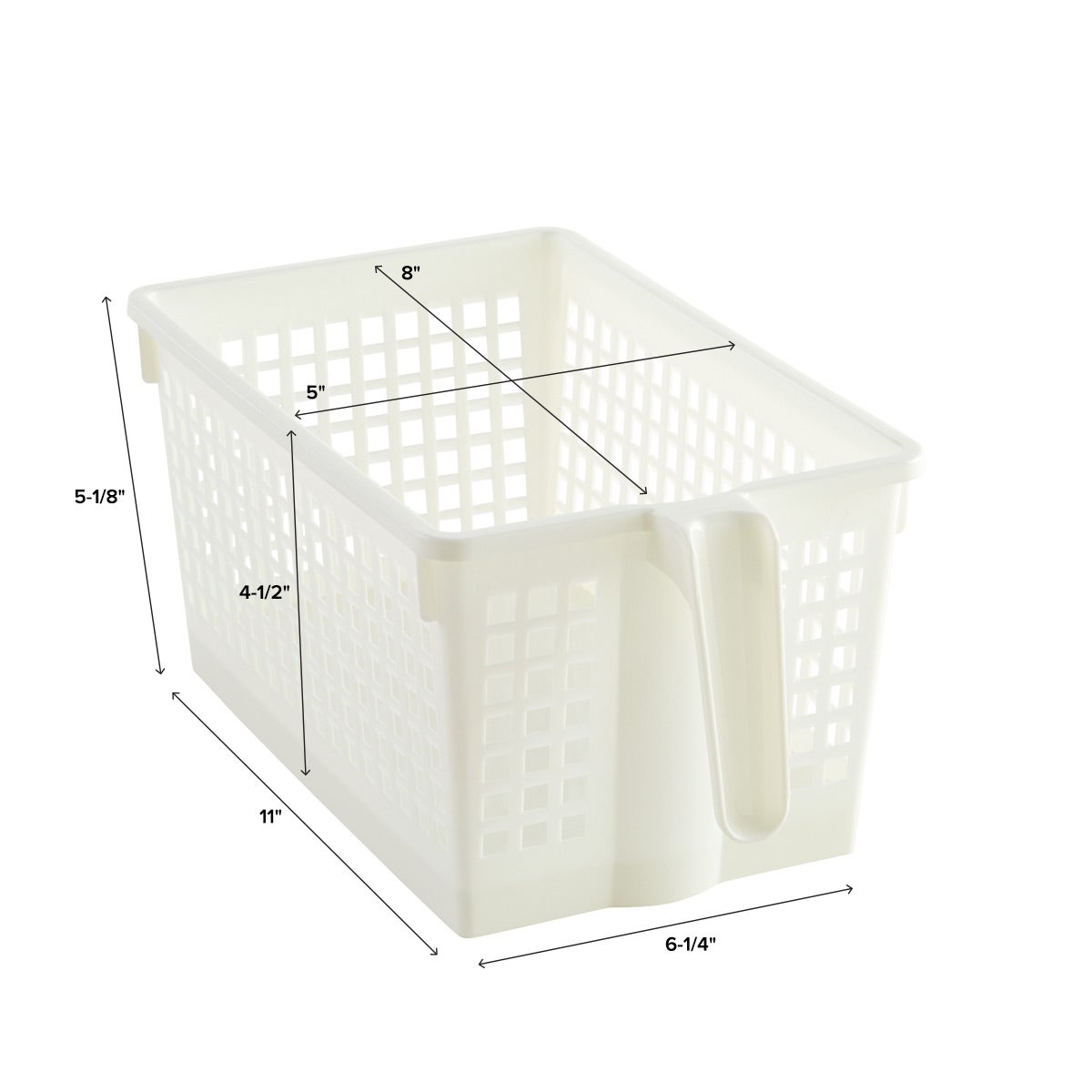 Plastic Storage Basket, Storage Organizer Basket For Shelf, Thickened  Sturdy Plastic Storage Basket With Handle, Household Multipurpose Storage  Organizer Basket For Kitchen Counter Bedroom Bathroom Living Room, Etc  (white) - Temu