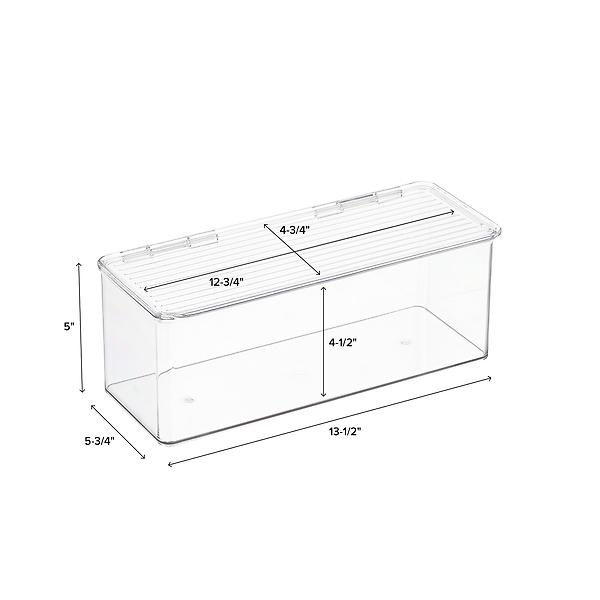 Stackable Hinged Lid Kitchen Box 6 x 7 x 4