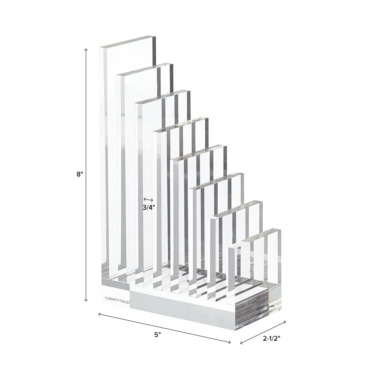 Russell Hazel Acrylic File Sorter & Bookend